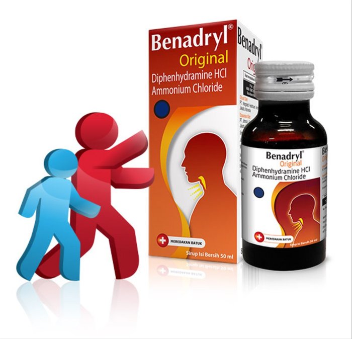batuk benadryl obat kering sirup dewasa berdahak meredakan efektif