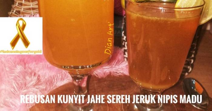 aturan minum kunyit sereh jeruk nipis madu untuk promil